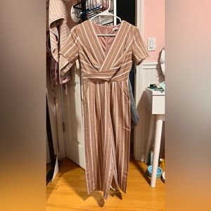 Striped full body romper